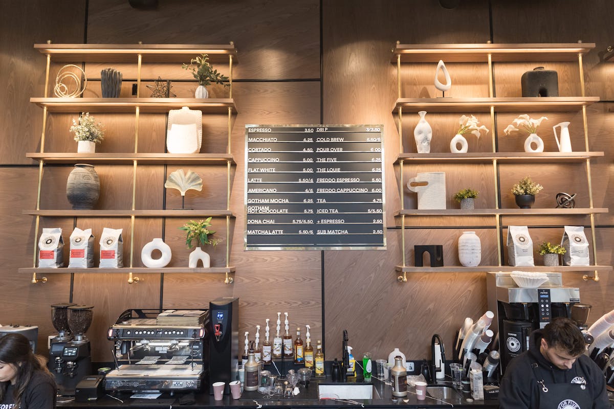 counter facing view