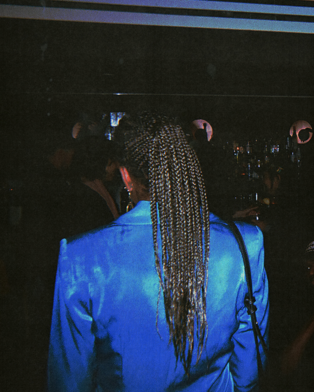 a person in a blue shirt