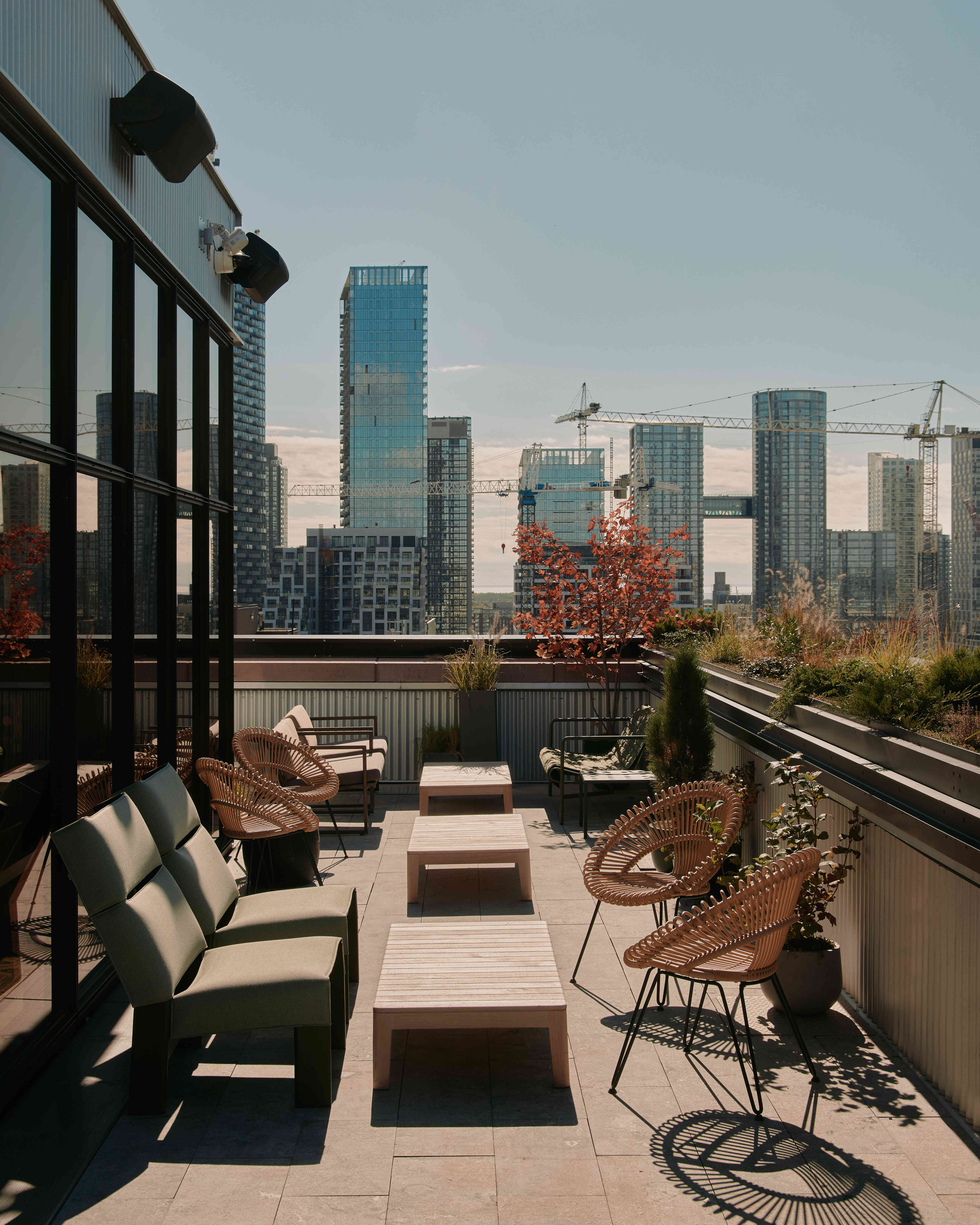 a tall building in a city