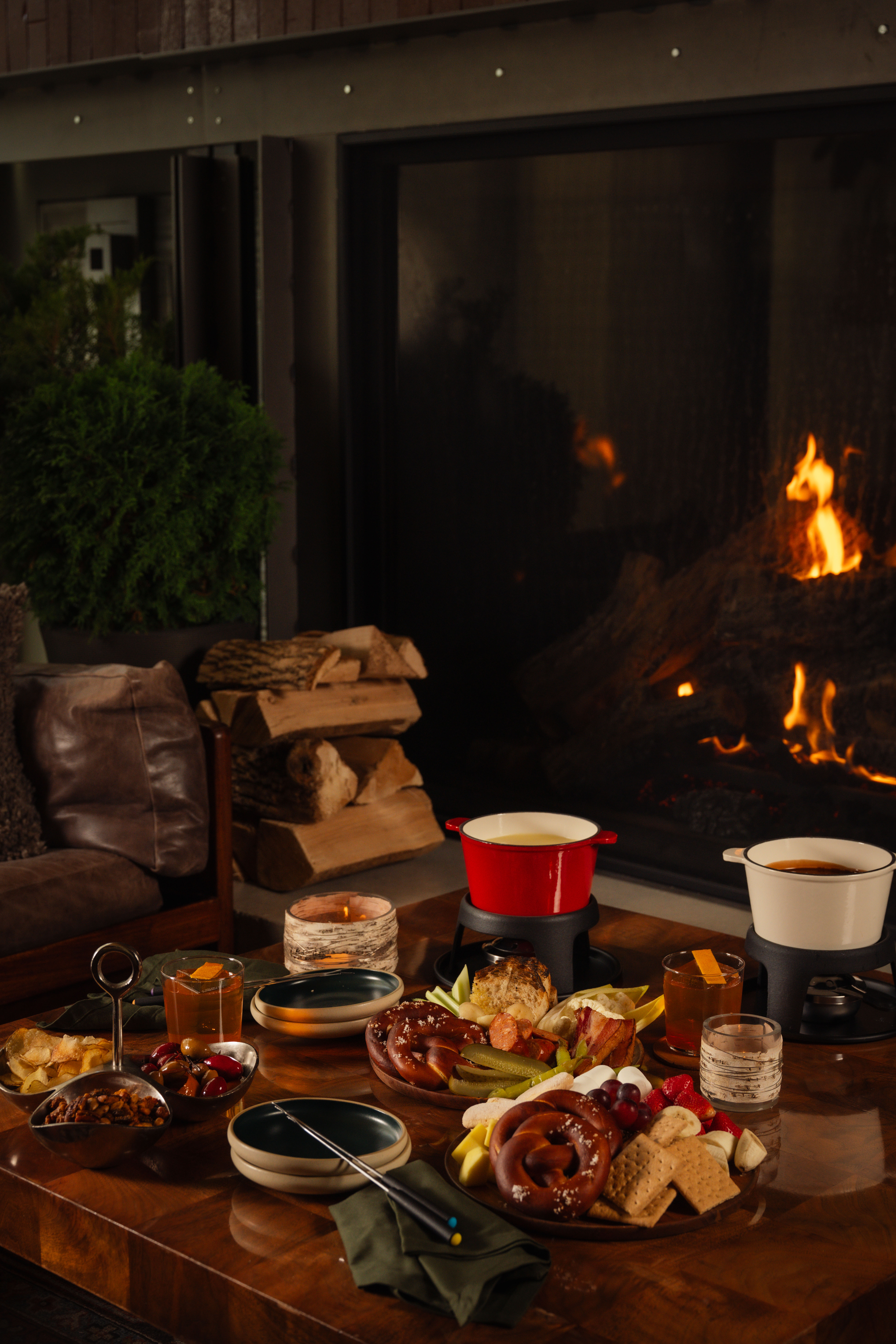 a table topped with plates of food