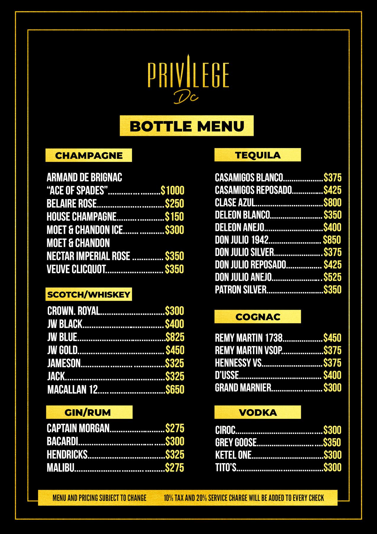 VIP Table Reservations | Privilege DC Nightclub in Washington, DC