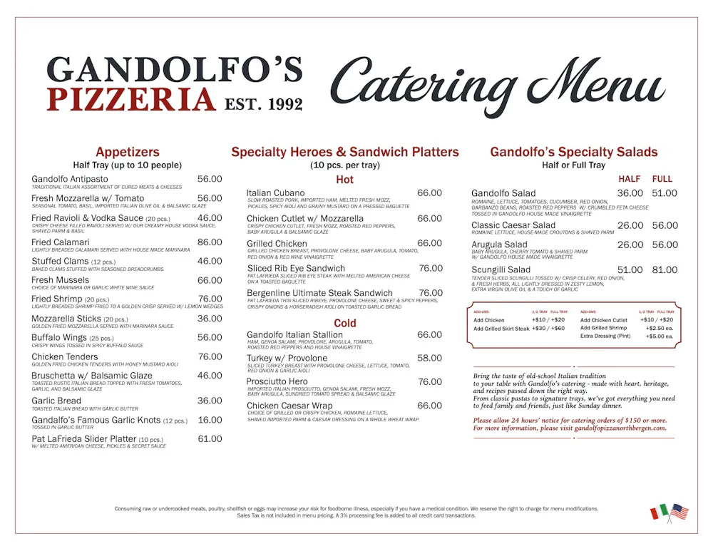 a menu image