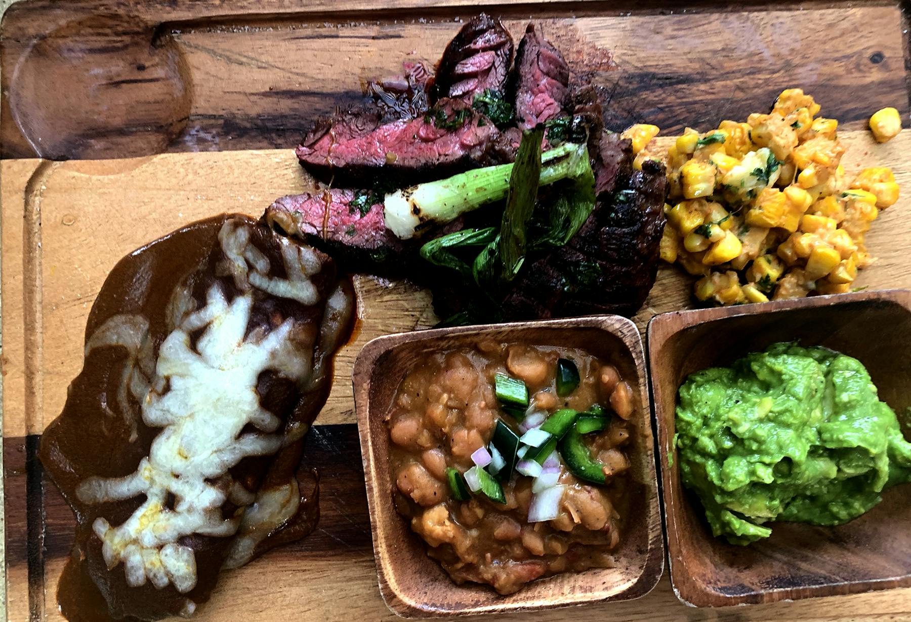 a bunch of food on a table