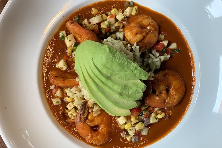 a bowl of food on a plate