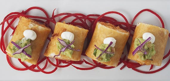 a plate of food on a table