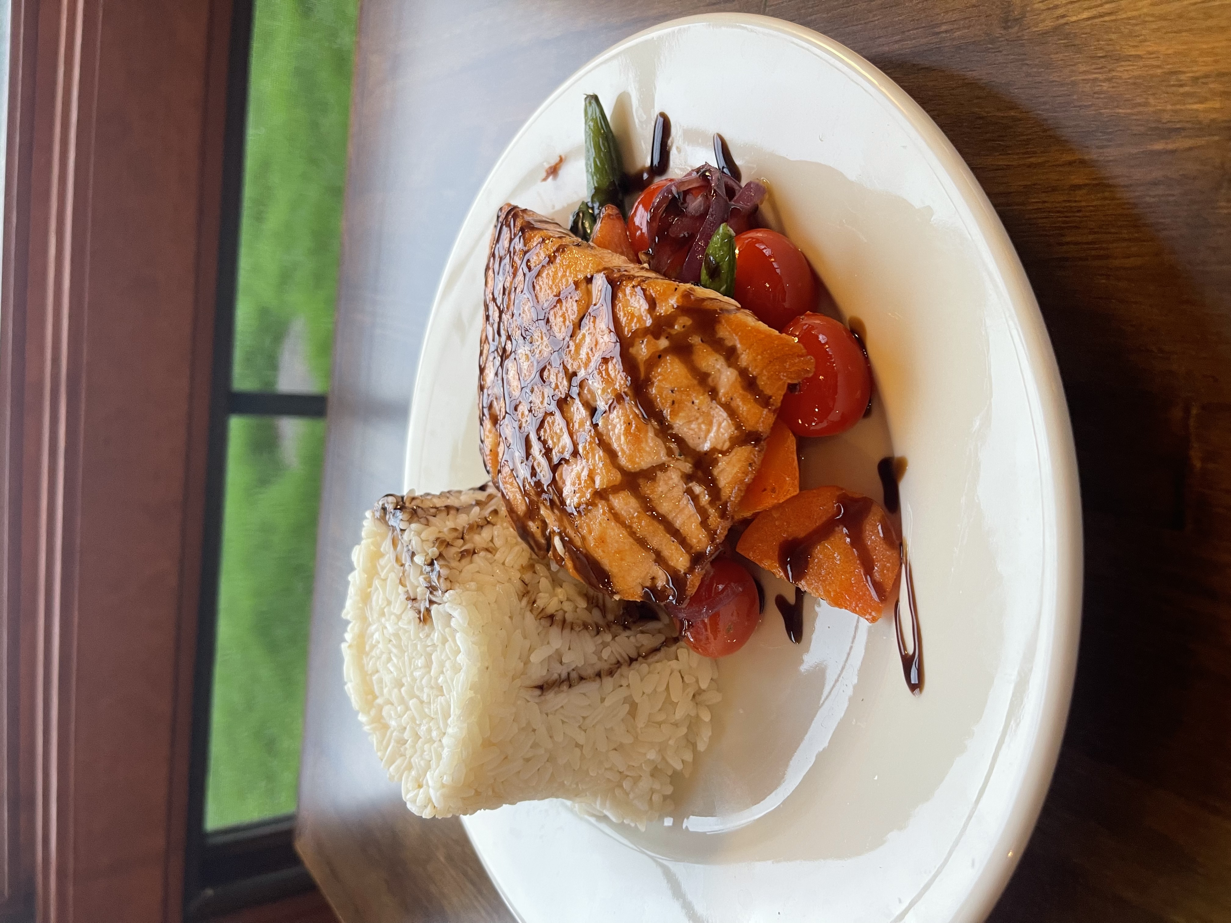 a plate of food on a table