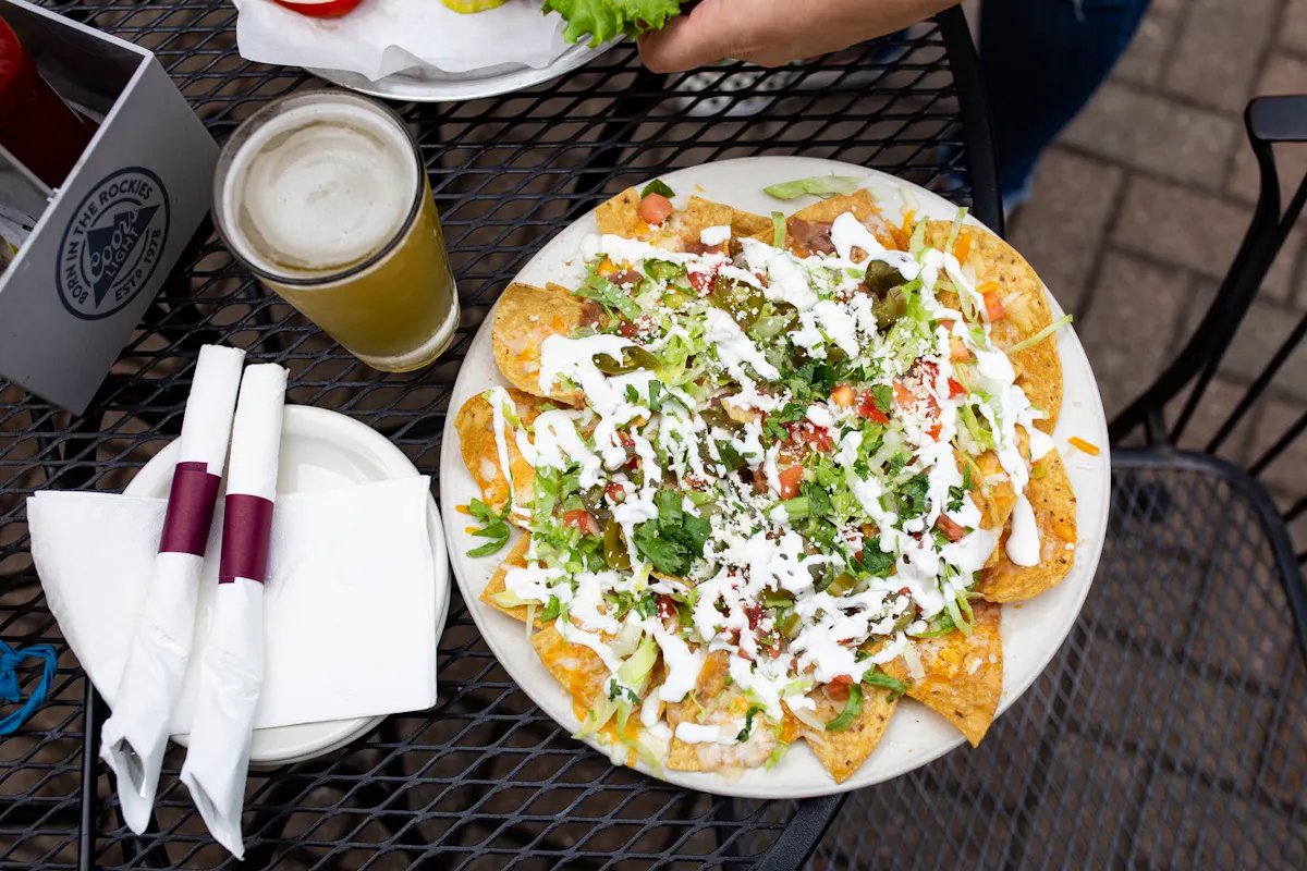 a plate of nachos