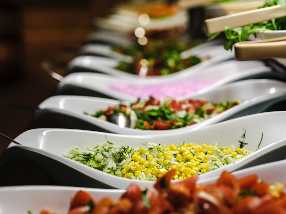 a plate of food on a table