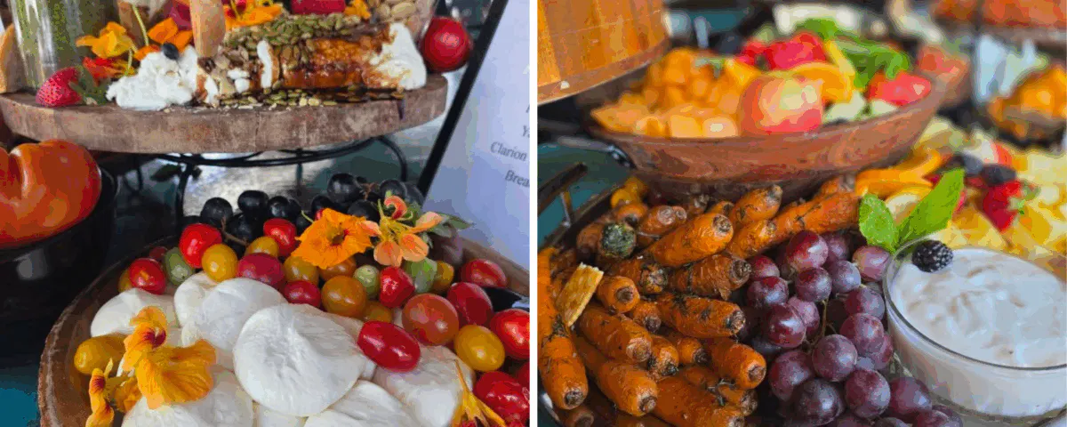 a bunch of food on a table