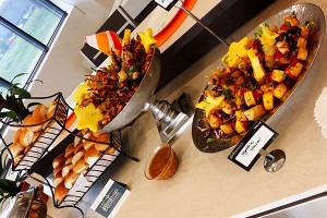 a plate of food on a table