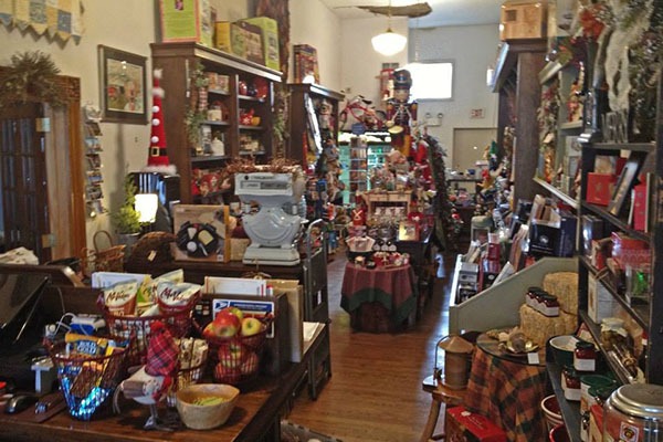 a group of people in a store