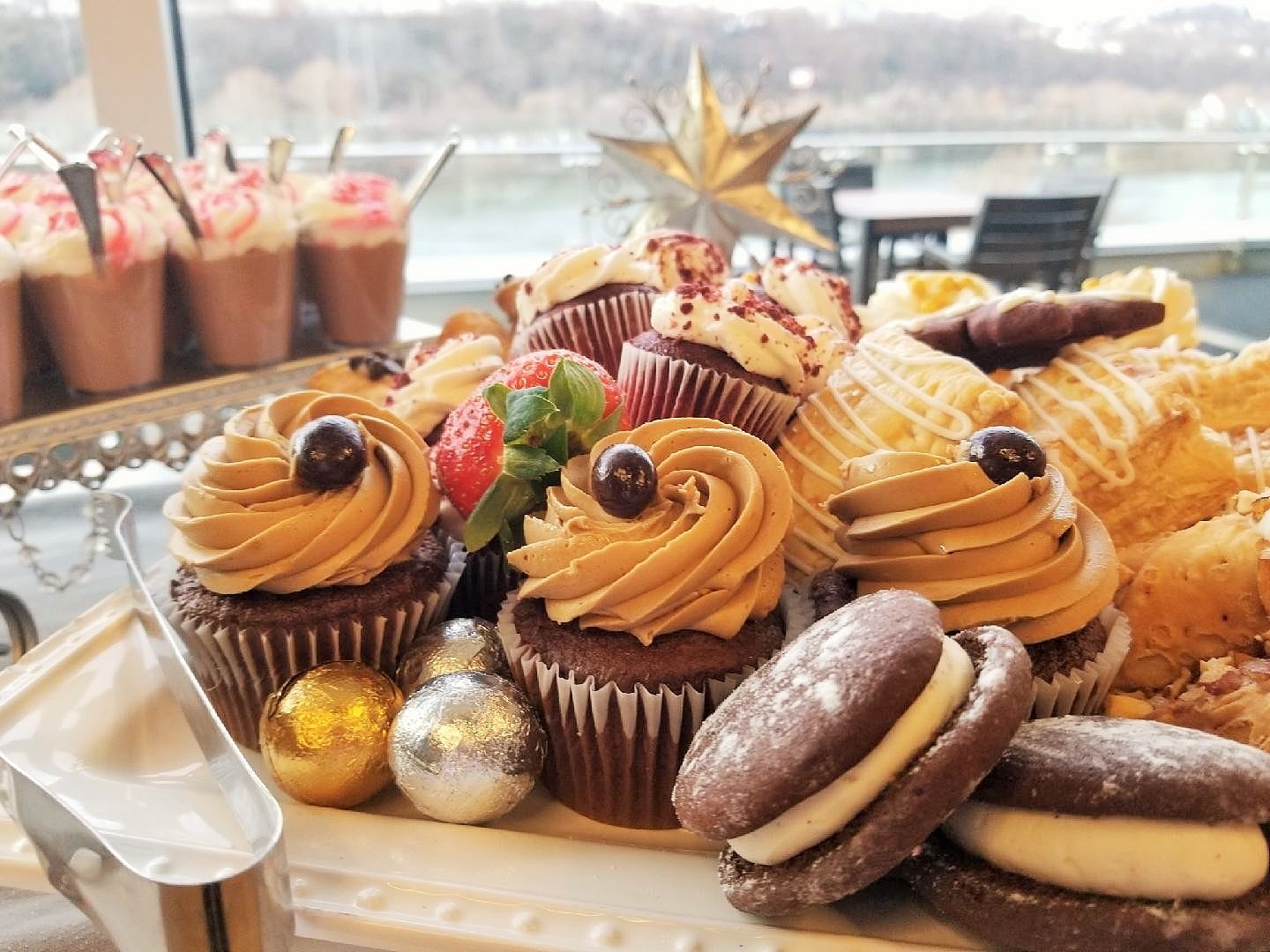 a tray of food on a table