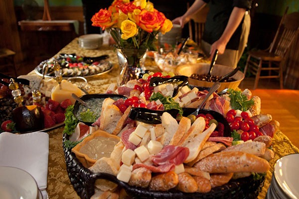 a plate of food on a table