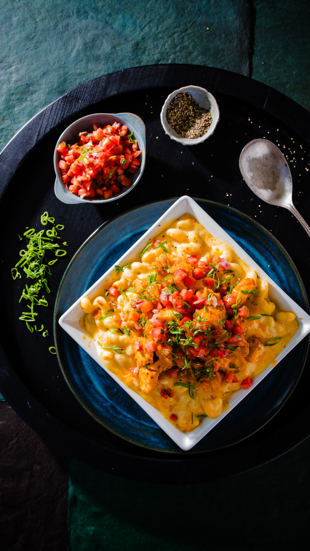 a tray of food on a plate