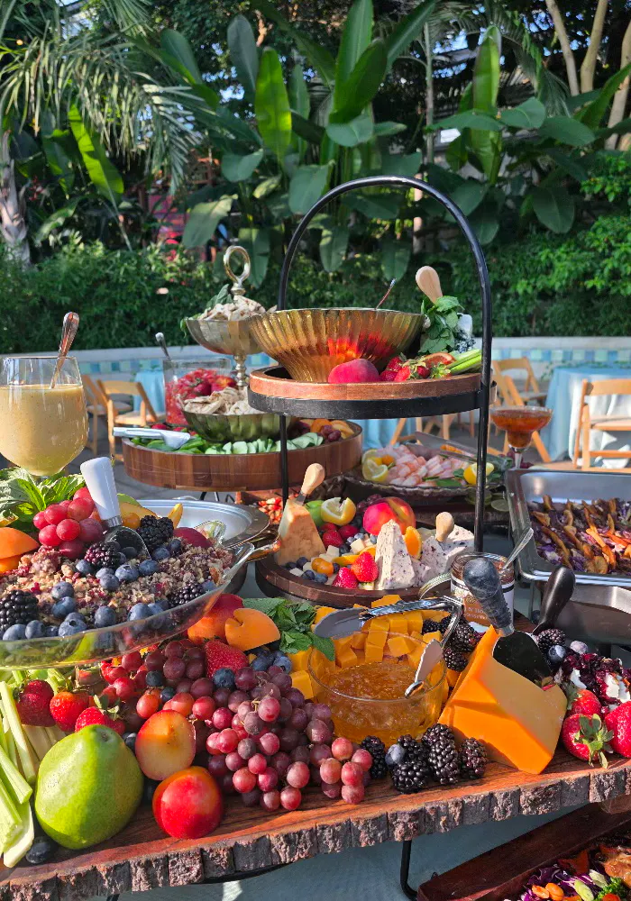 a table full of food