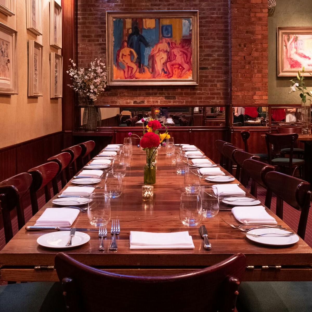 dining tables at a restaurant