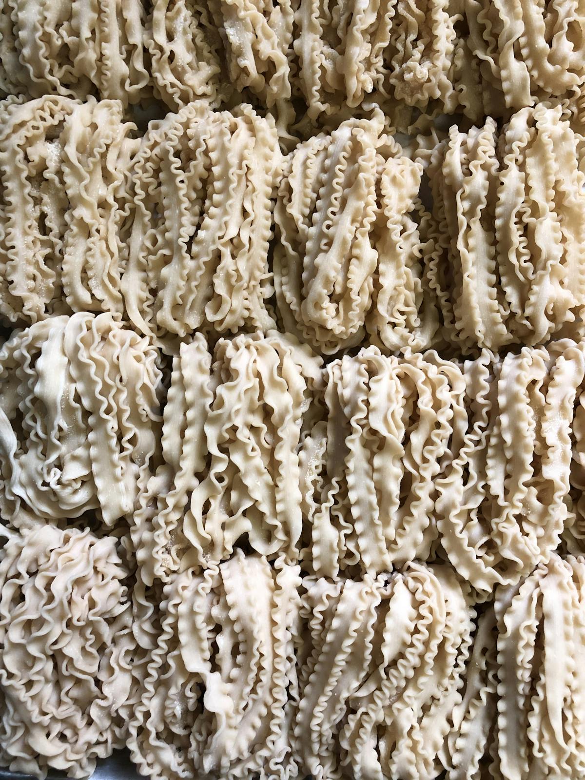 a close up of a pasta