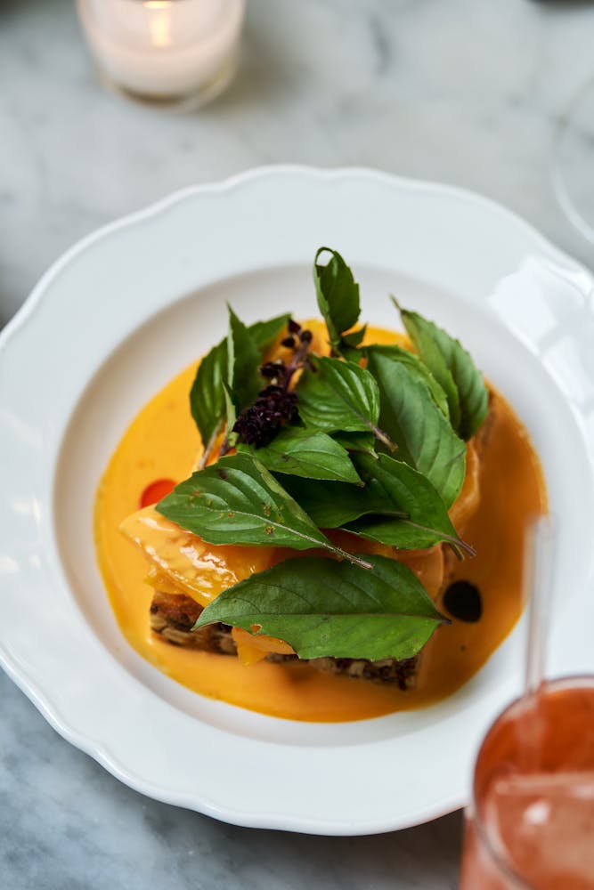 a plate of food on a table