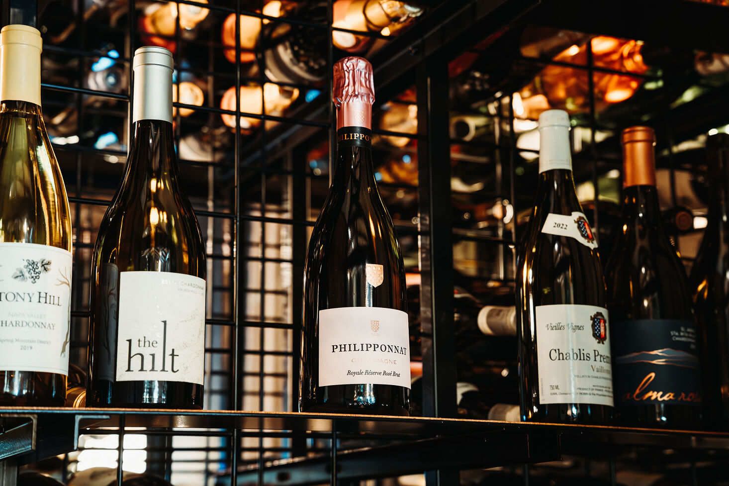 Bottles of wine selection at Latuli