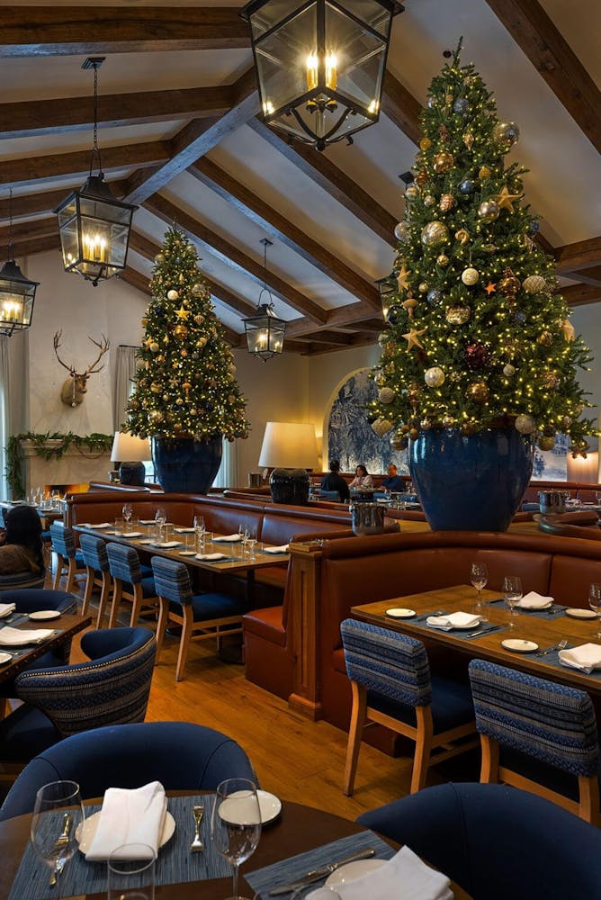 Holiday decoration at the restaurant.