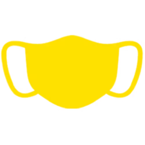 Silhouette of a face mask
