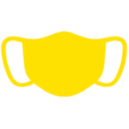Silhouette of a face mask