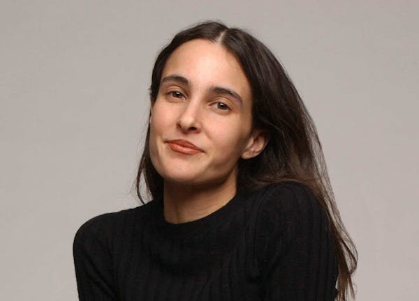 a woman in a black shirt