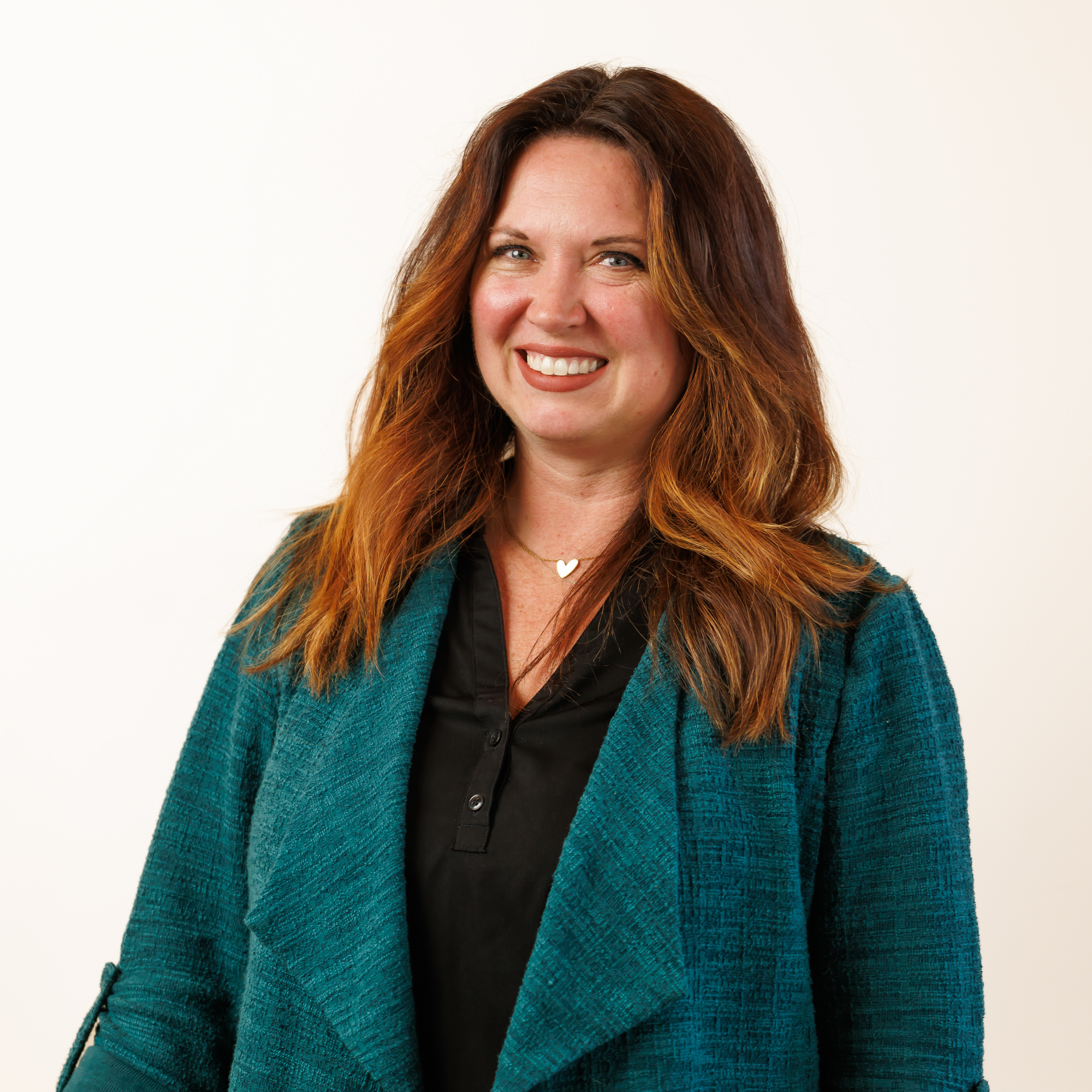a woman smilling