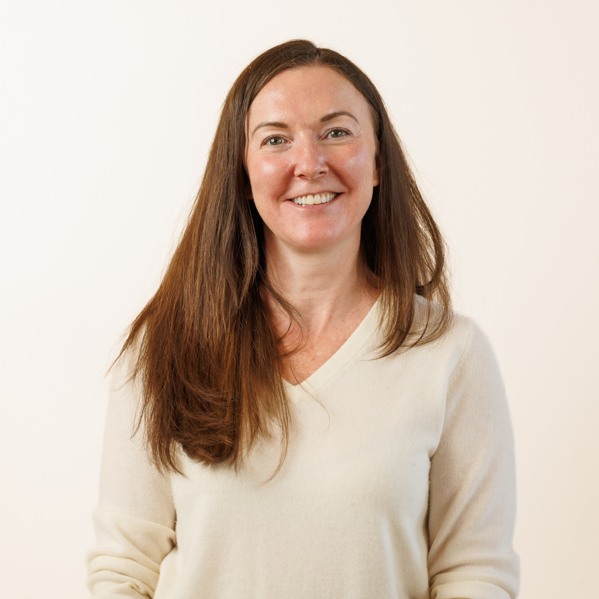 a woman smilling