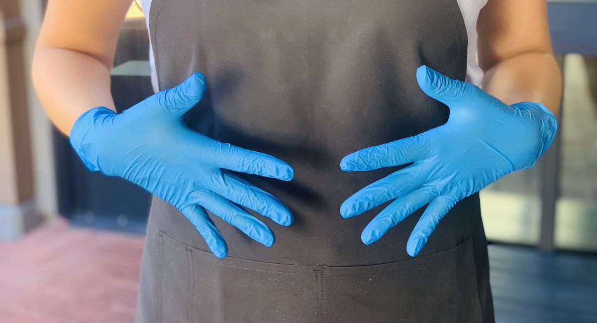 a person in a blue shirt