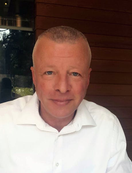 a man looking at the camera
