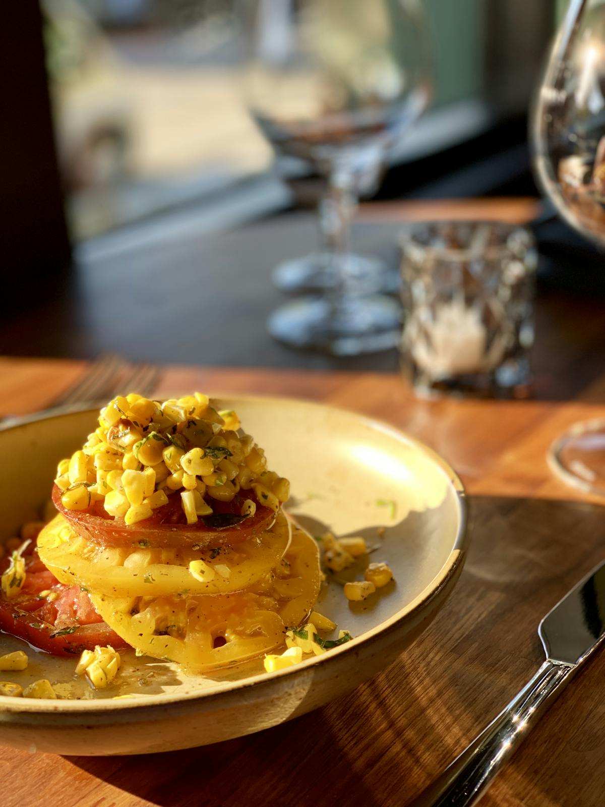 a plate of food on a table