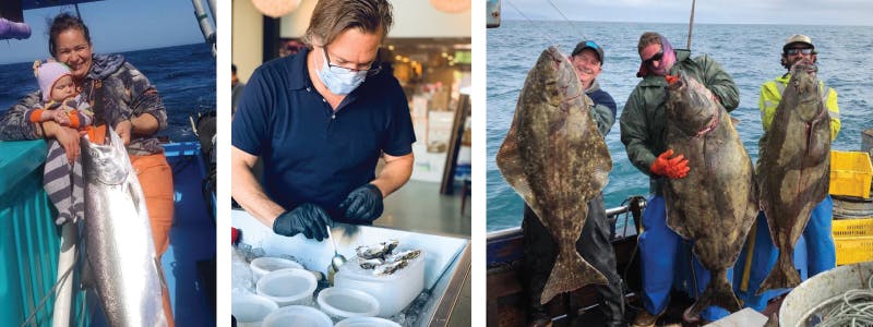a person holding a fish in the water