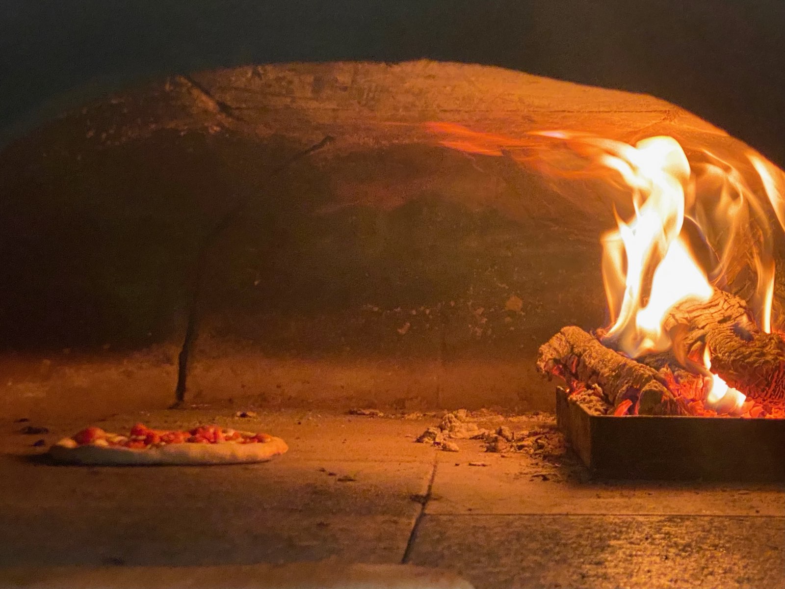 a close up of a fire