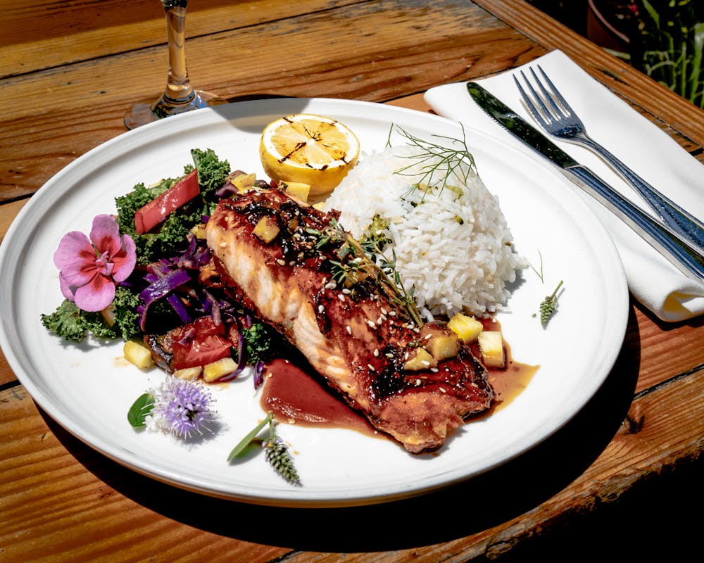 a plate of food on a table