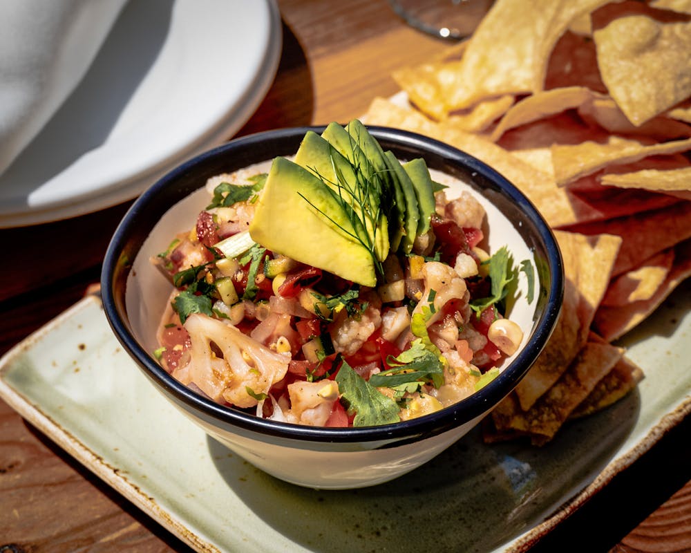 a bowl of food on a plate