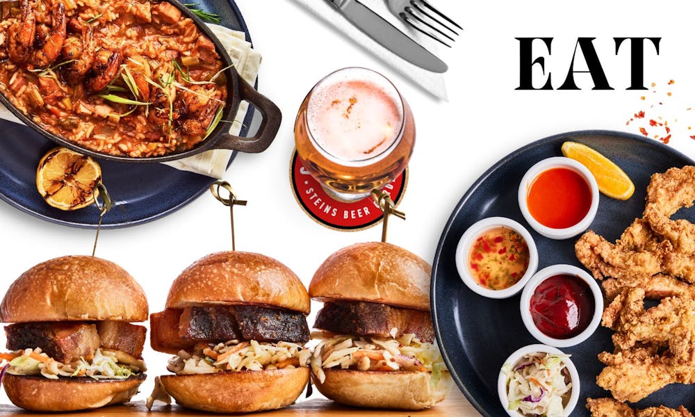 a plate of food on a table