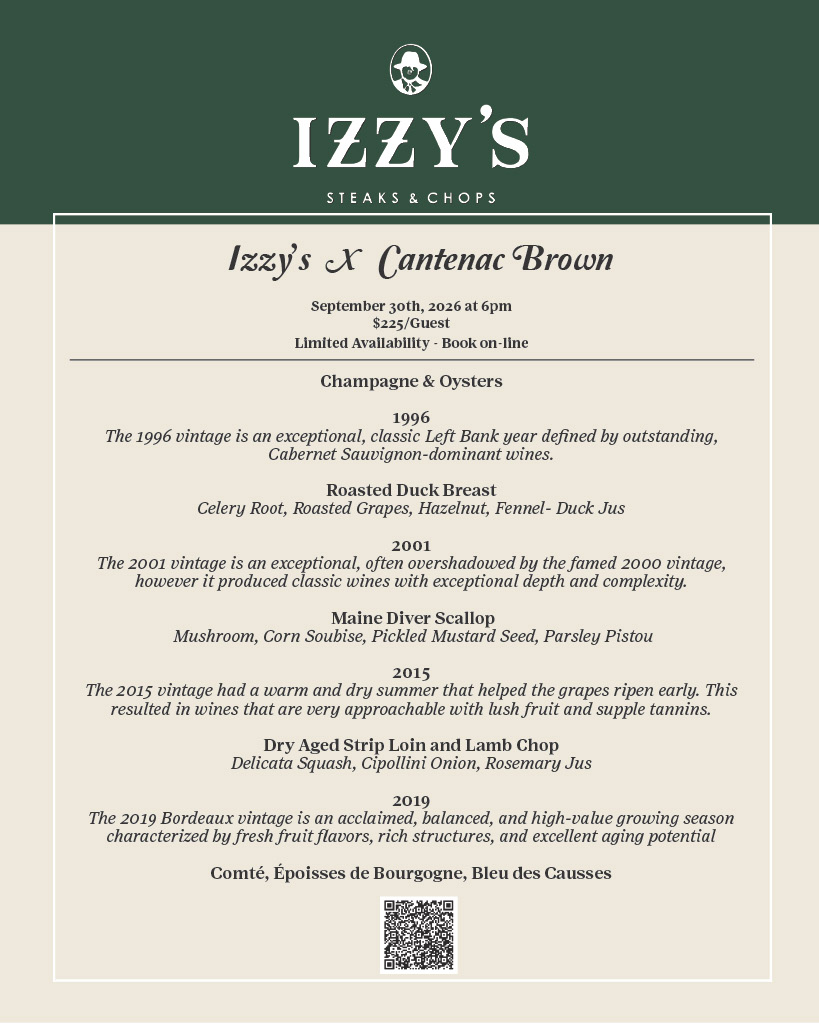 a menu card with text and a green border