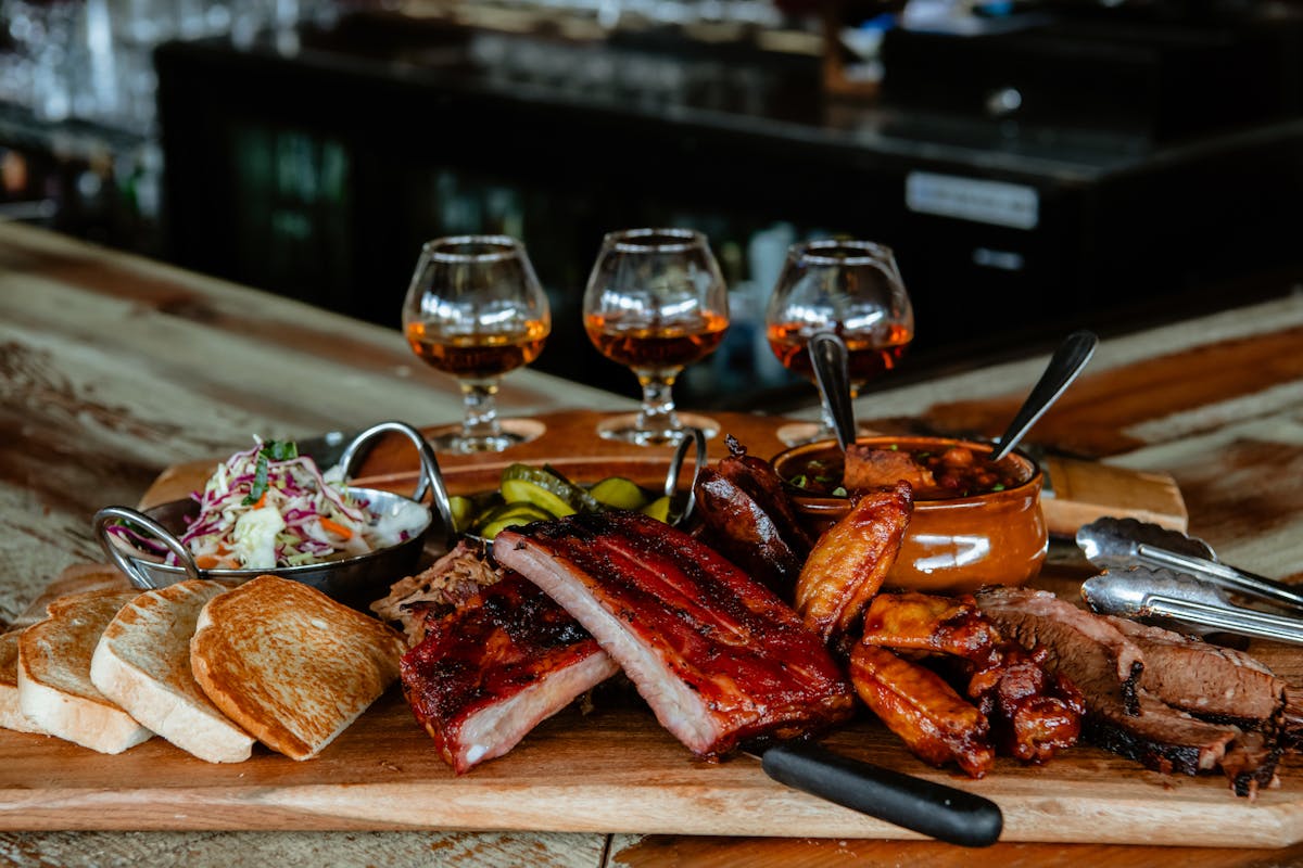 a plate of food on a table