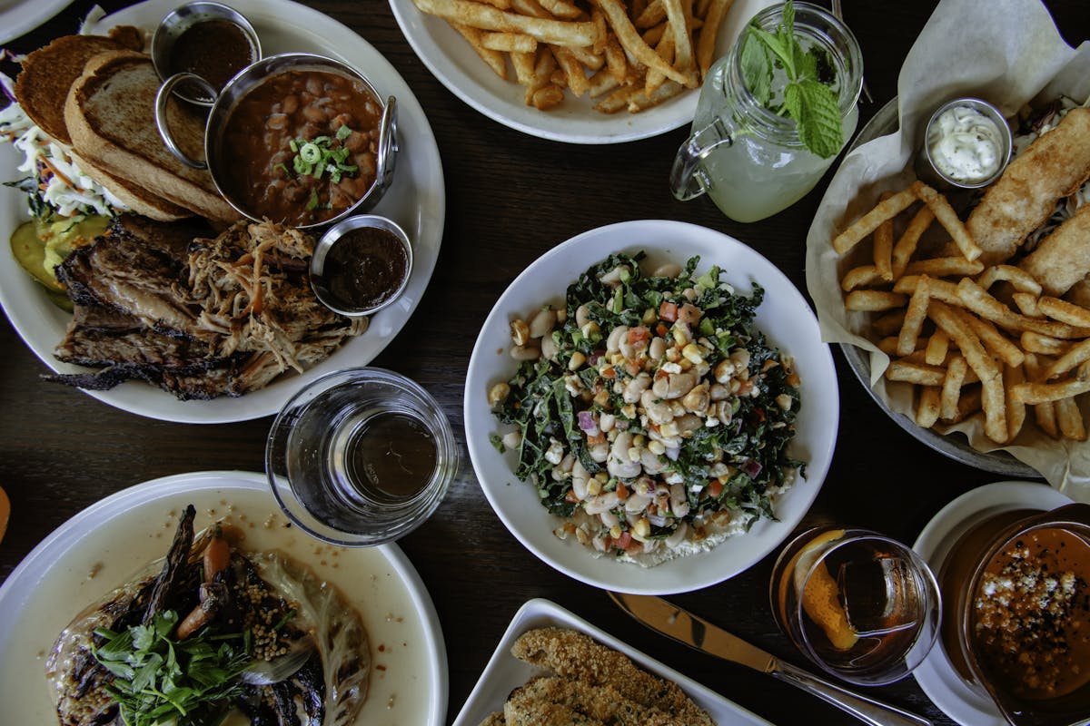A bunch of food
