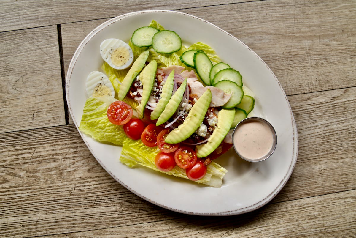 a plate of food on a table
