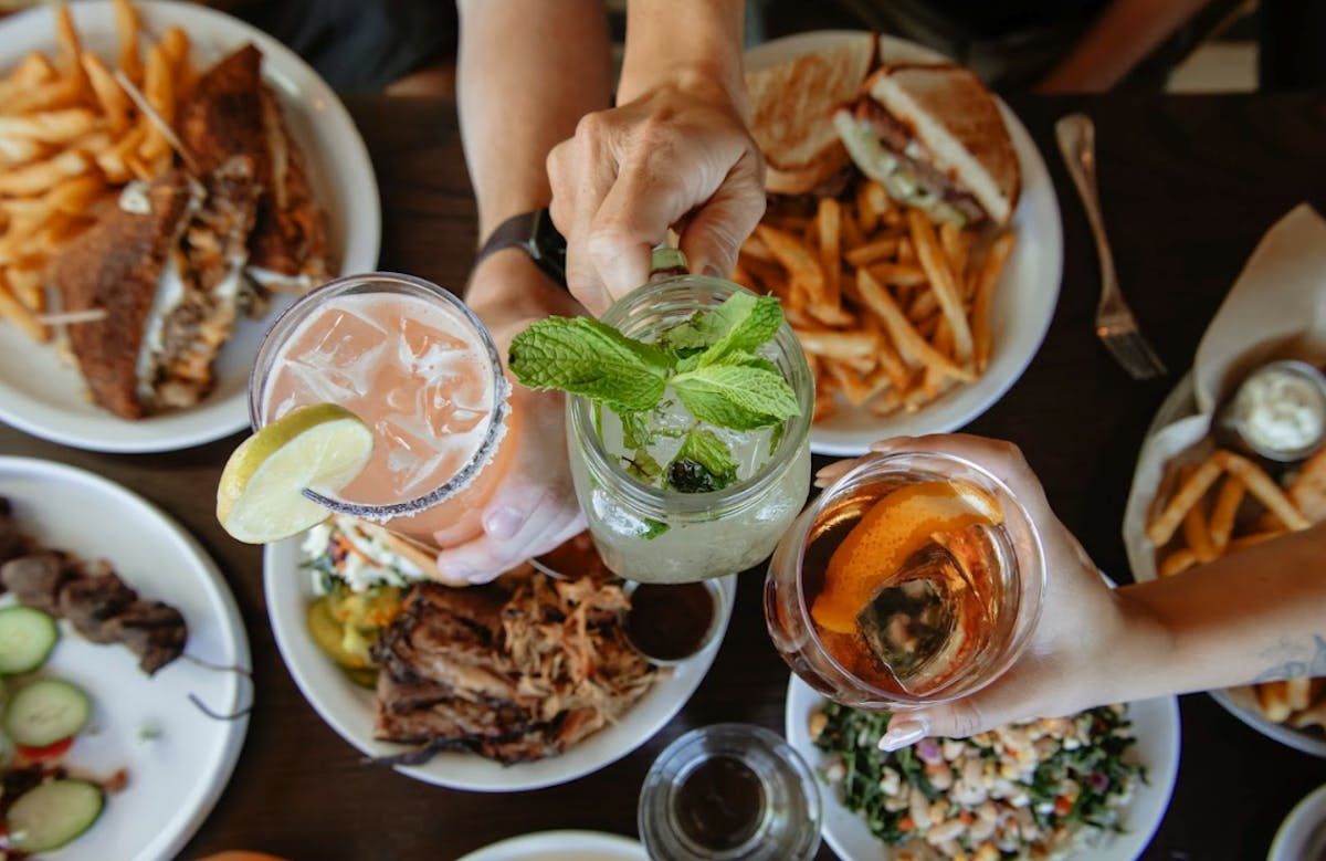 a plate of food on a table