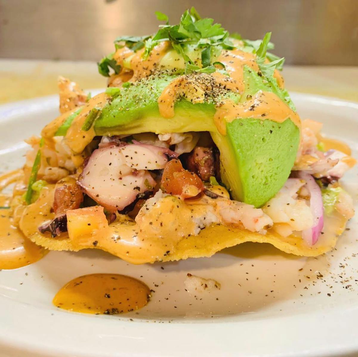 a close up of a plate of food