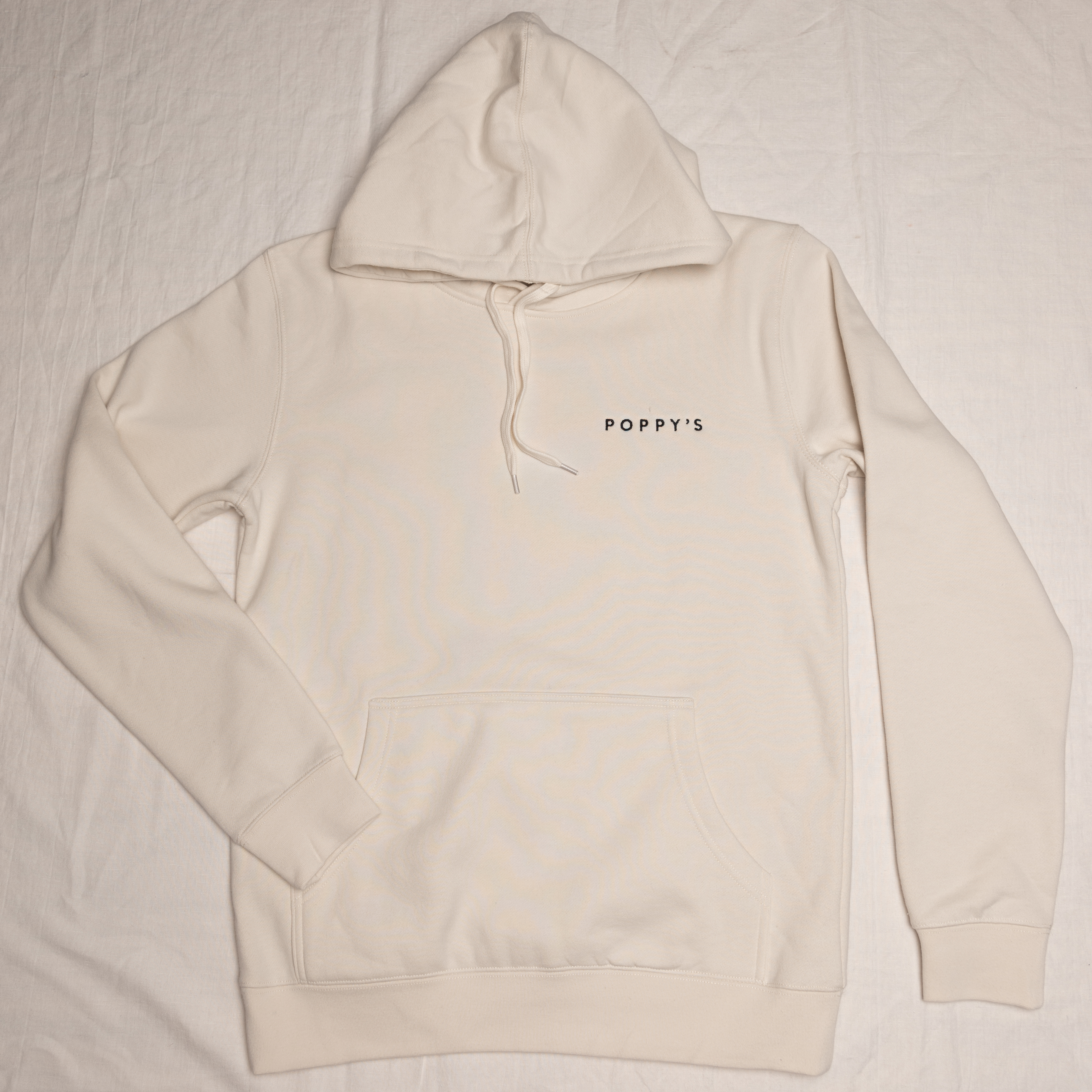 poppy's hooded sweatshirt, ecru | Poppy's | Cafe & Catering in
