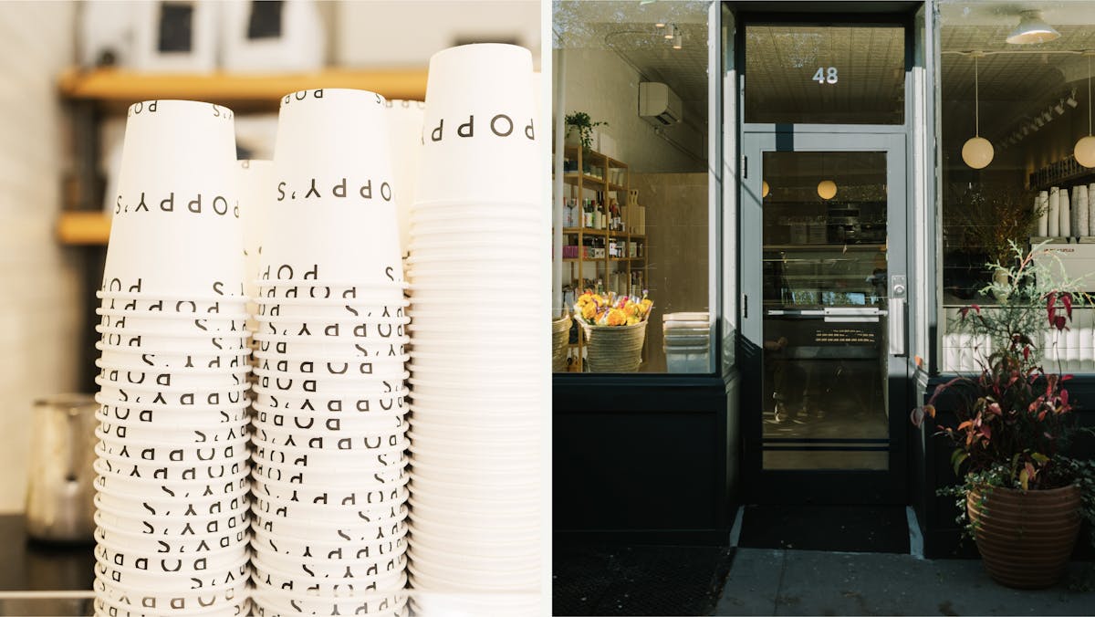 a store front at day