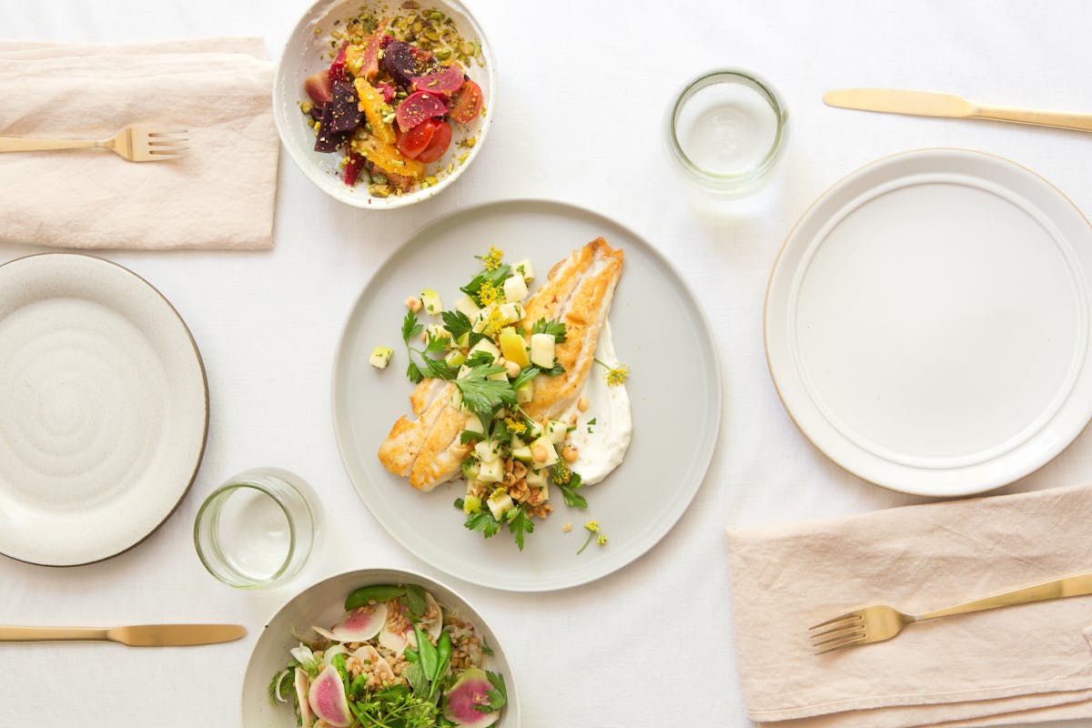 a plate of food on a table