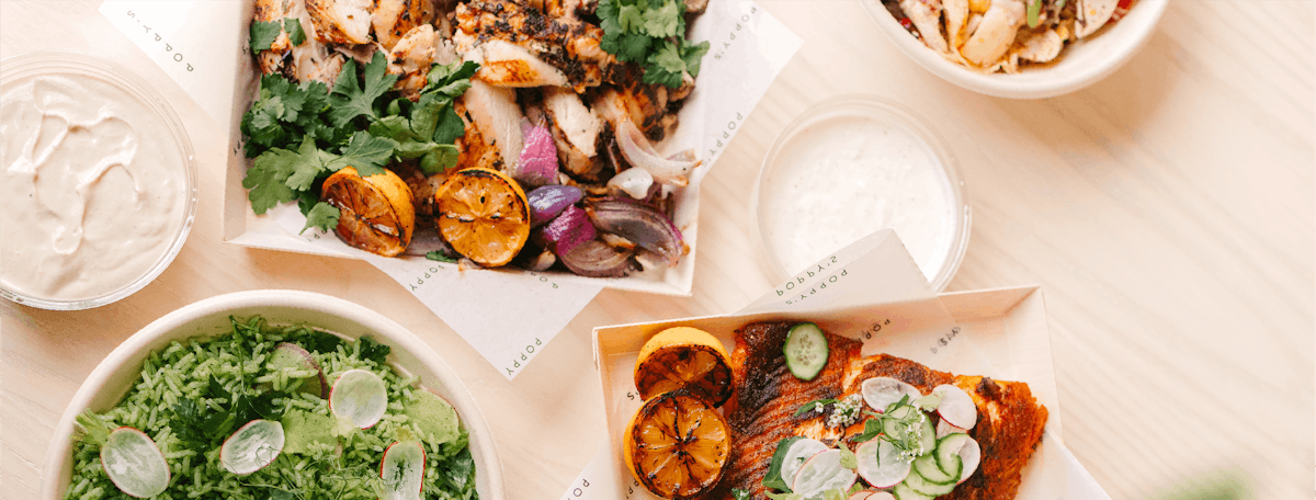 a plate of food on a table