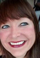 a close up of a woman