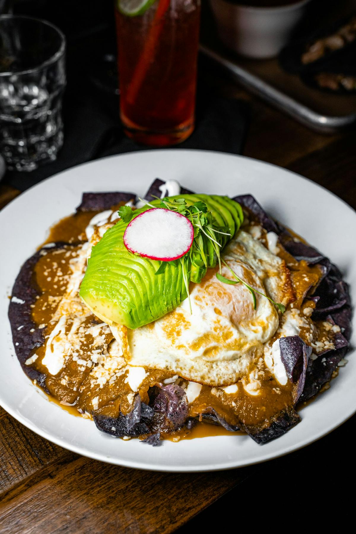 a plate of food on a table
