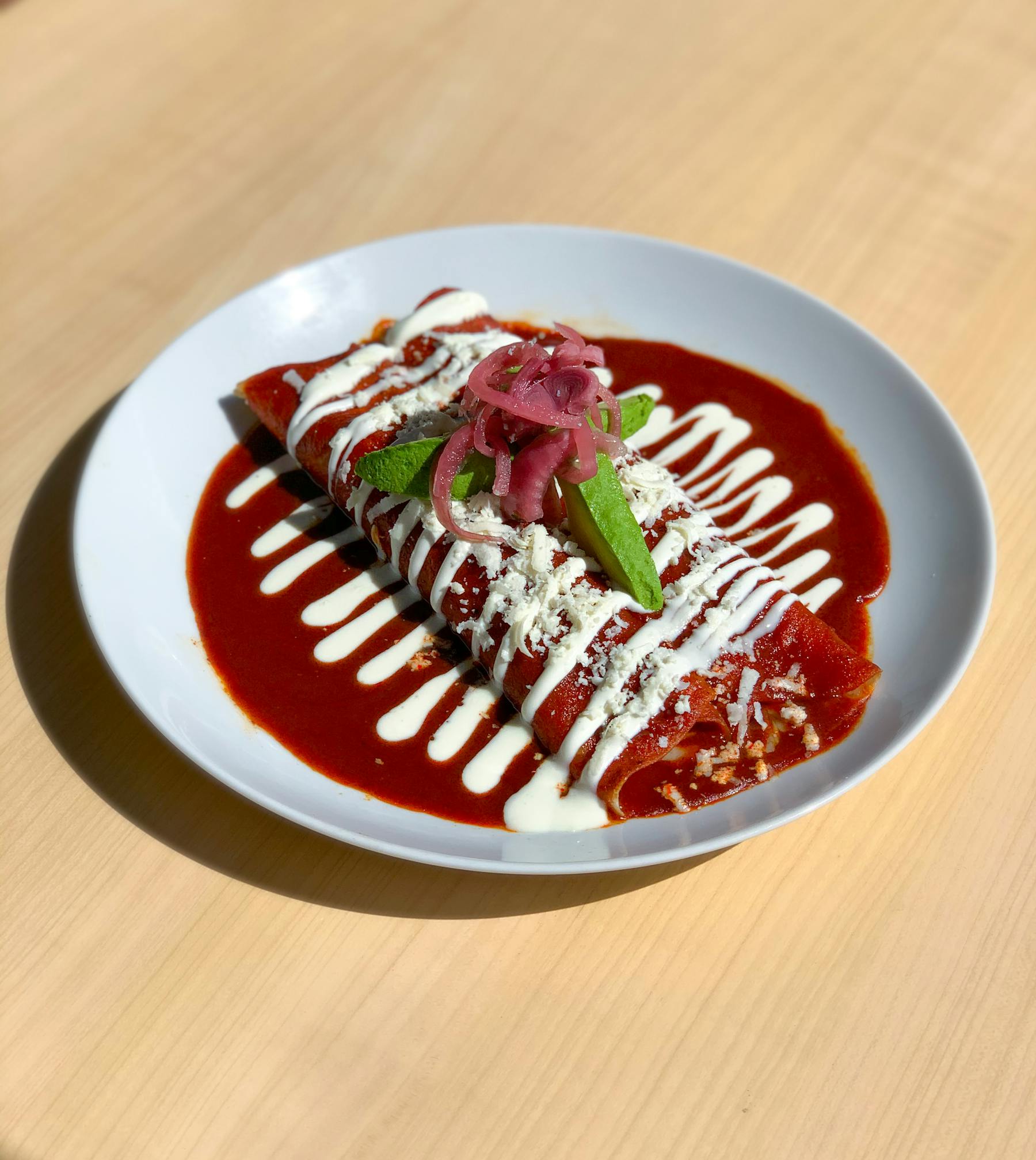 a plate of food on a table